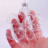 Five DIY Paintable Fillable Christmas Decoration Ornament 120*100mm Snowflake
