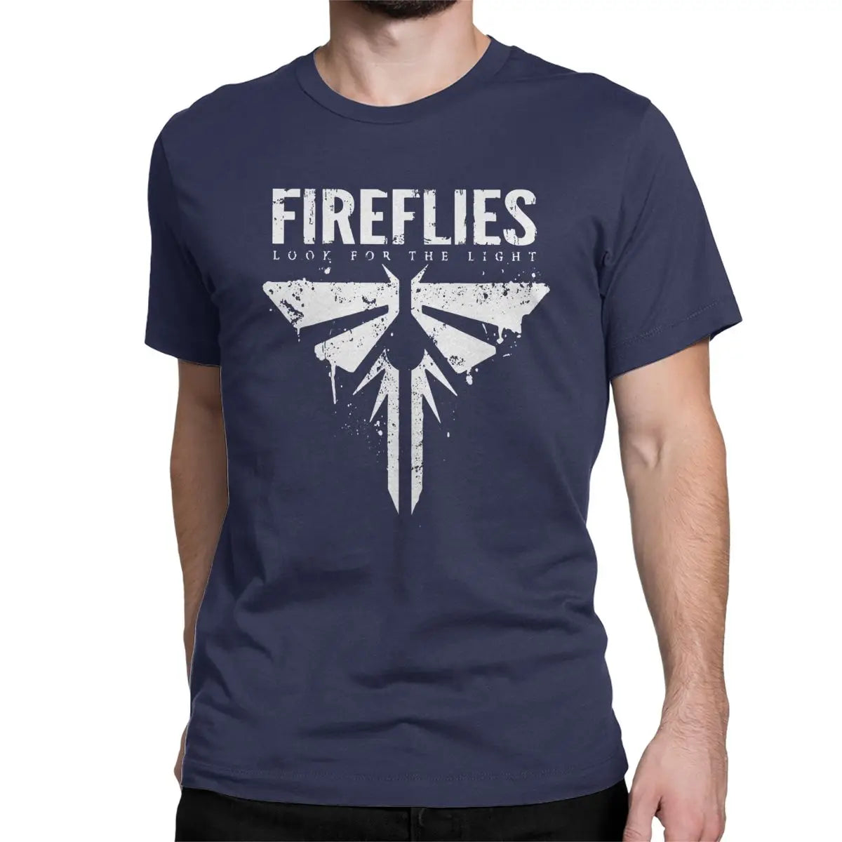 Men's Fireflies Last Of Us T-Shirt Ellie Joel Video Game 100% Cotton
