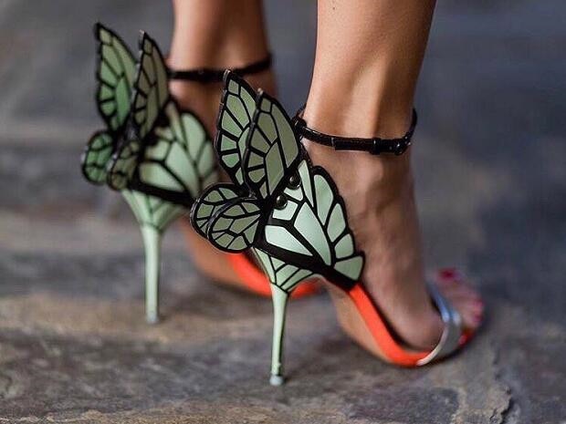 Flitter Feet Butterfly High Heels Party Shoes