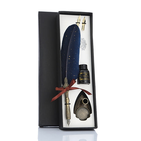 Calligraphy Feather Quill Fountain Pen Set Gift Box.