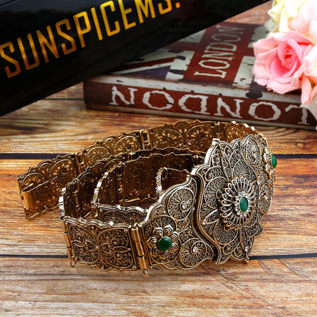 Caucasus Flower Metal Belt Waist Chain