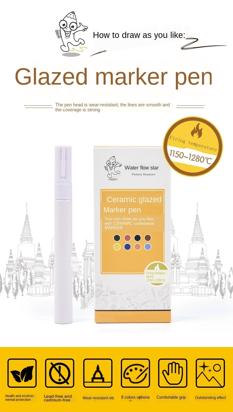 Pottery Underglaze Marker Pens Ceramic DIY Craft