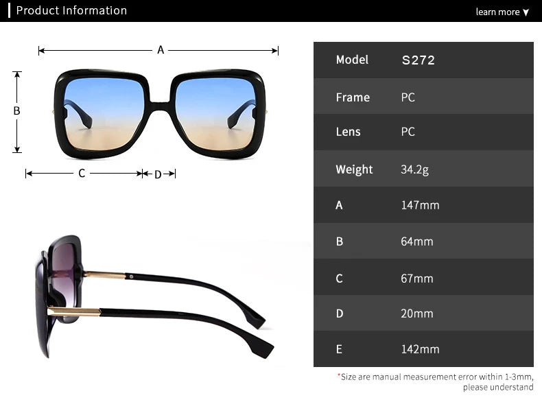 Big Square Oversized Sunglasses