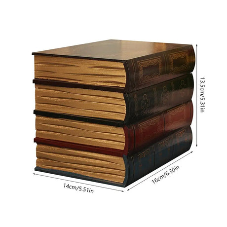 Old Books Wooden Storage Box Book Shelf Decoration