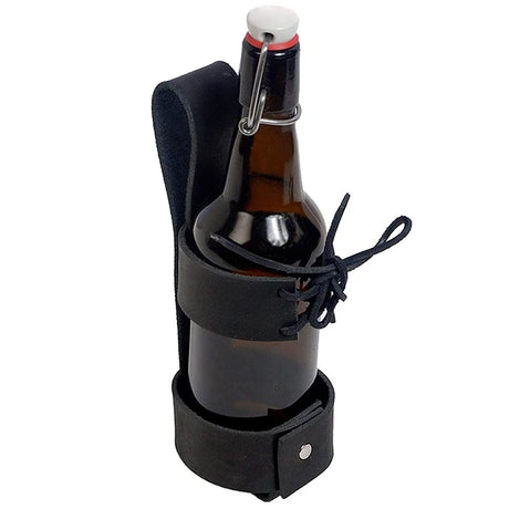 Steampunk Faux Leather Beer Bottle Holster Belt Pouch Drink Holder Larp Accessory