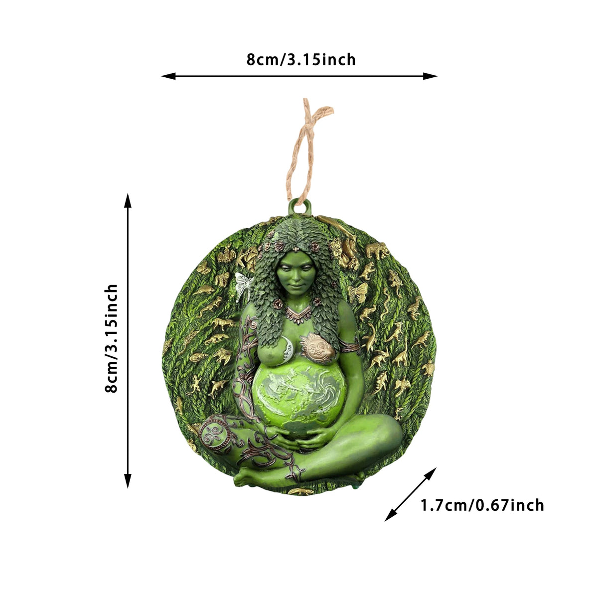 Mother Earth Gaia Goddess Hanging Ornament