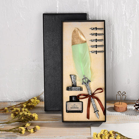 Calligraphy Feather Quill Fountain Pen Set Gift Box