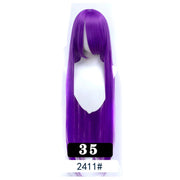 Extra Long Wavy or Straight Wigs with Full Bangs Heat Resistant