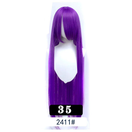 Extra Long Wavy or Straight Wigs with Full Bangs Heat Resistant