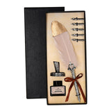 Calligraphy Feather Quill Fountain Pen Set Gift Box