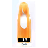 Extra Long Wavy or Straight Wigs with Full Bangs Heat Resistant.