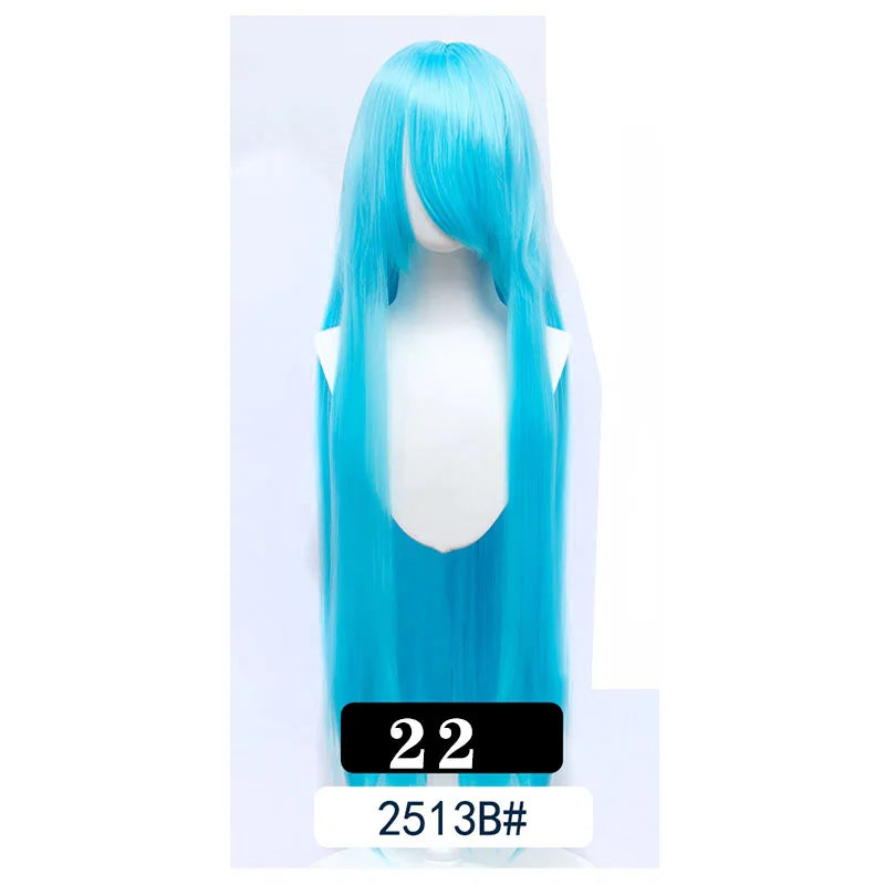 Extra Long Wavy or Straight Wigs with Full Bangs Heat Resistant