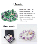 Natural Crystal Gift Sets Amethyst Clear Quartz Rose Quartz Gifts Box
