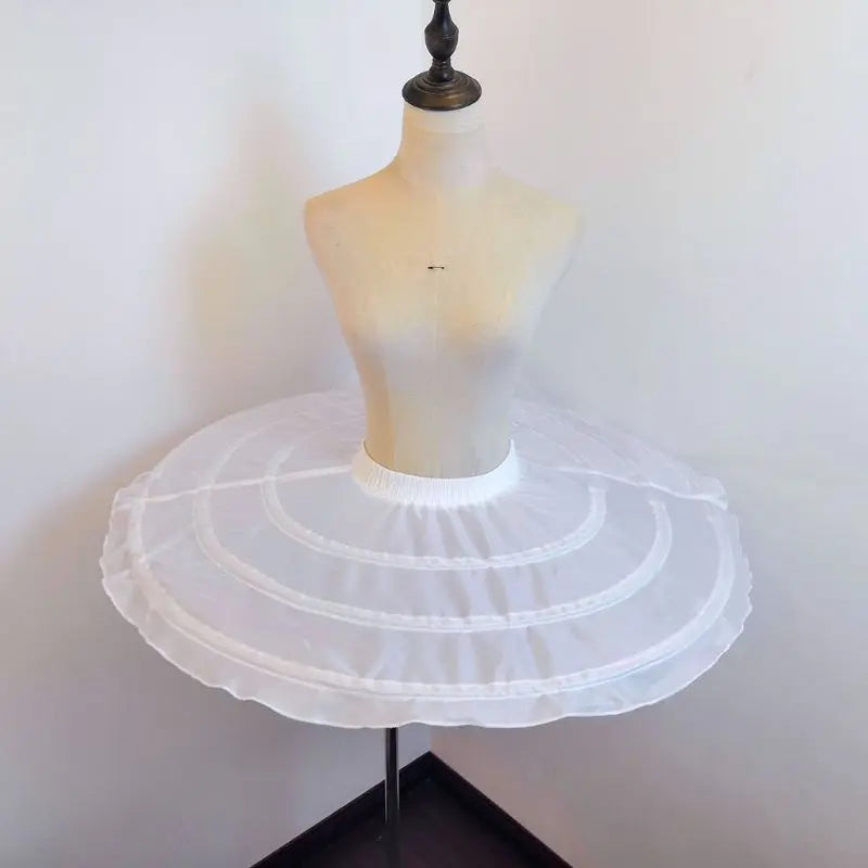UFO Shape Ruffled Petticoat Fishbone Ballet Pancake Tutu Under Skirts