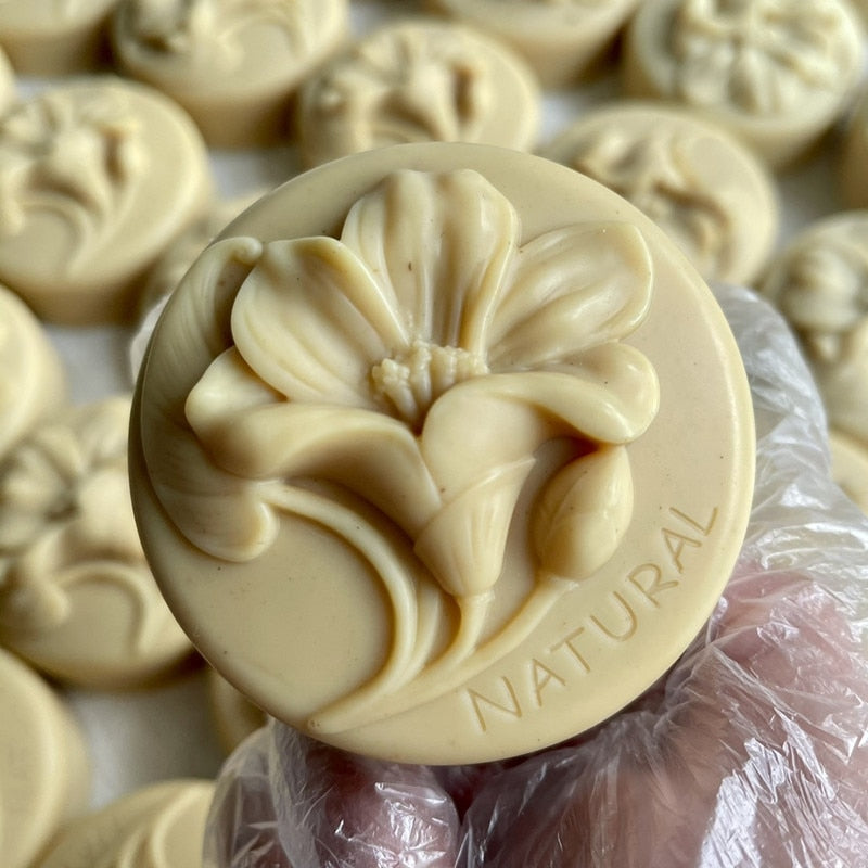 Round Lily Flower Silicone Soap Mould