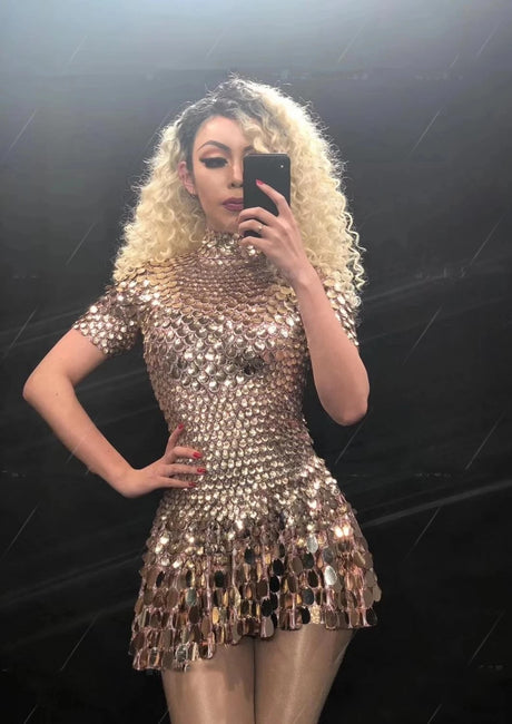 Sequin Scales Mini Dress Performance Costume