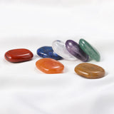 Set of Natural Oval Thumb Worry Stones Seven Chakra Crystal Set