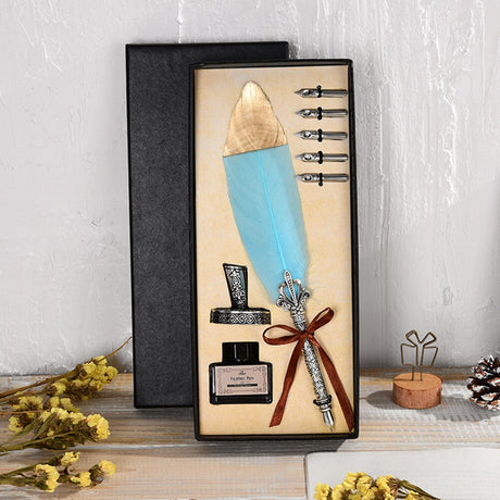 Calligraphy Feather Quill Fountain Pen Set Gift Box