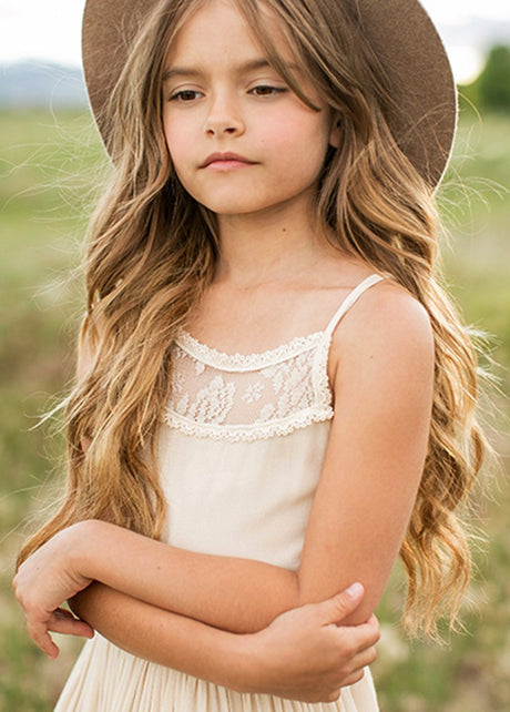 Girls Maxi Lace Chiffon Photoshoot Dresses For 3-15 Years