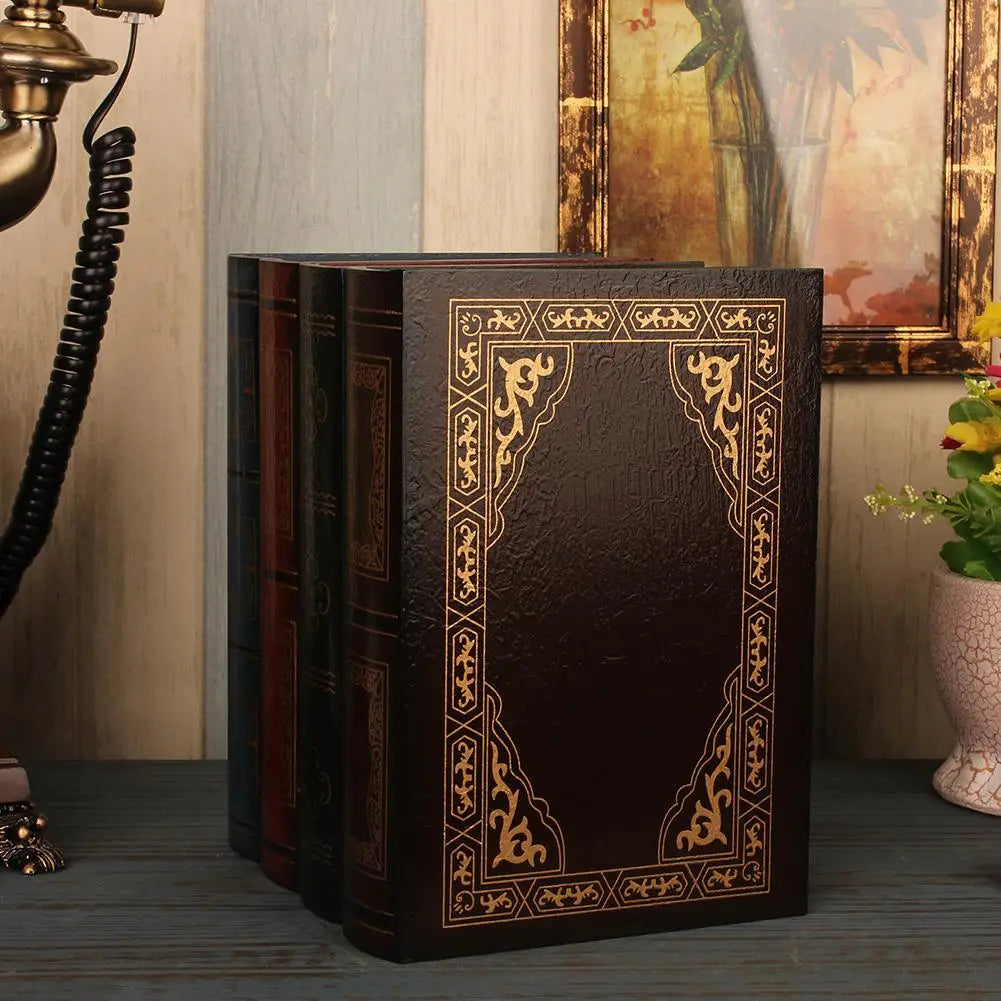 Old Books Wooden Storage Box Book Shelf Decoration