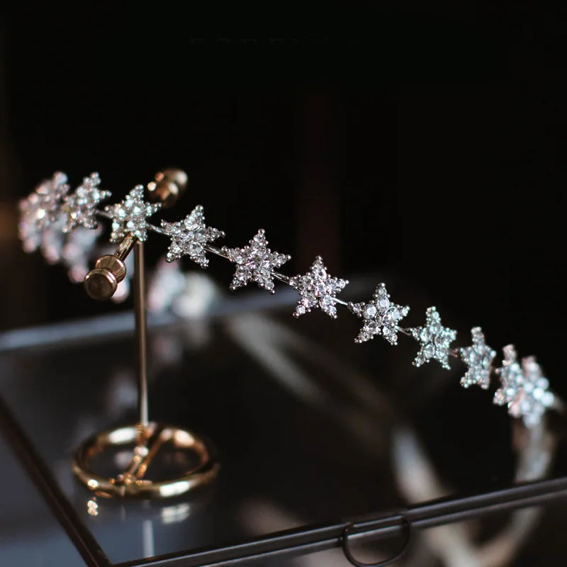 Christmas Pagent Crystal Star Hairband Tiara
