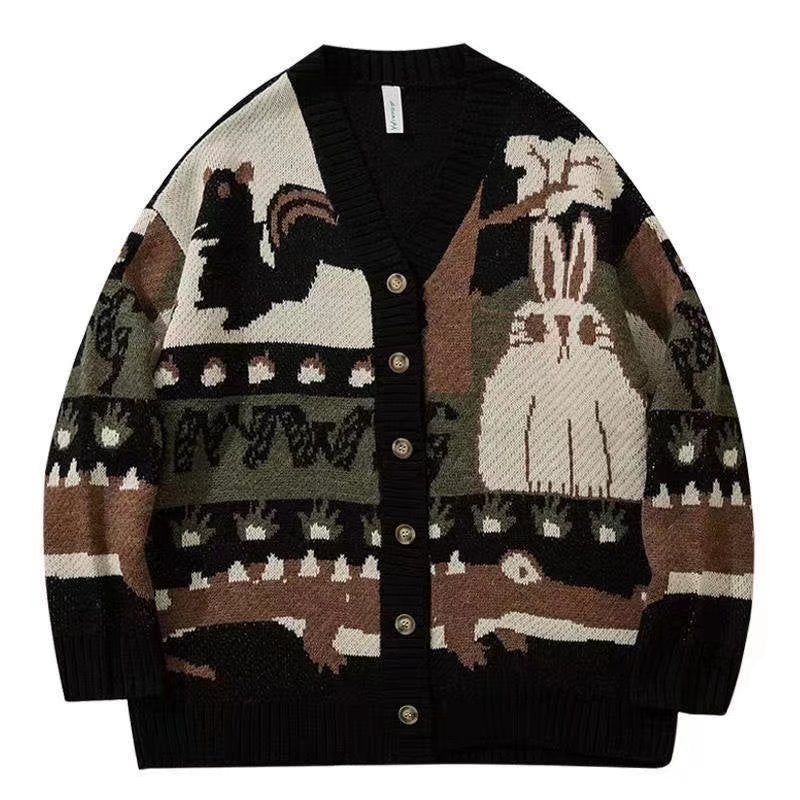 Ugly Woodland Critters Knitted Sweater Cardigans