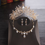 Bridal Jewellery Set - Crown, Earrings & Necklace.