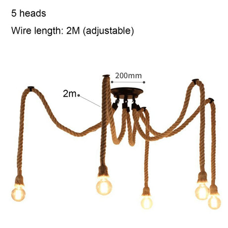 Pirate's Ship Hemp Rope Ceiling Pendant Light Chandeliers Spider Chandelier