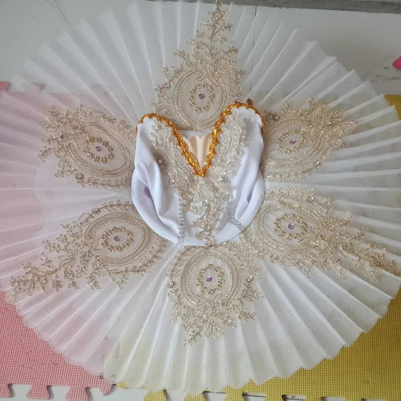 Royal Gold Swan Lake Professional Pancake Ballet Tutu Dress Ballet