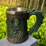 Green Dragon Drinking Mug Beer Stein Tankard 17 oz
