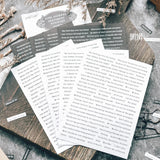 Prose Phrase Stickers Art Journalling Words Stickers Scrapbooking Material