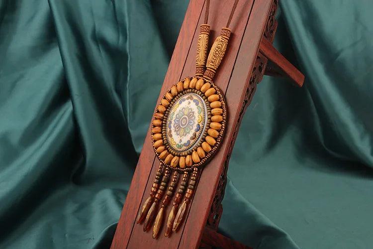 Handmade Beaded Leather Boho Necklaces