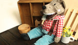 45cm Plush Grandma Big Bad Wolf Plushie Toy Little Red Riding Hood Fairy Tale