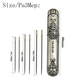 Vintage Needle Case 24pcs Self Threading Needle Pins Hand Sewing Needles DIY Sewing Tools
