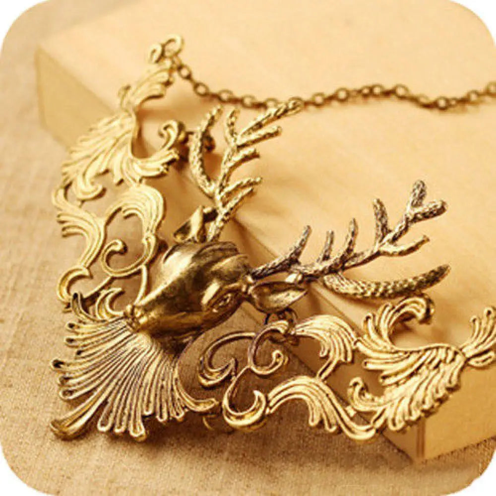 King of the Forest Deer Statement Necklace