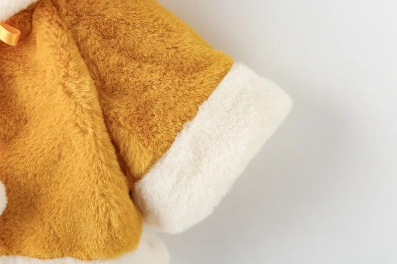 Christmas Deer Plush Baby Jacket