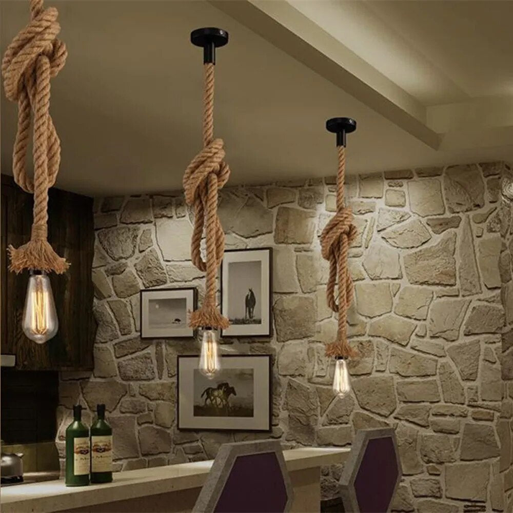 Pirate's Ship Hemp Rope Ceiling Pendant Light Chandeliers Spider Chandelier