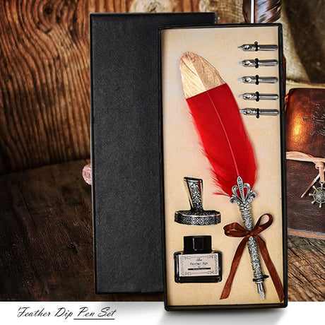 Calligraphy Feather Quill Fountain Pen Set Gift Box