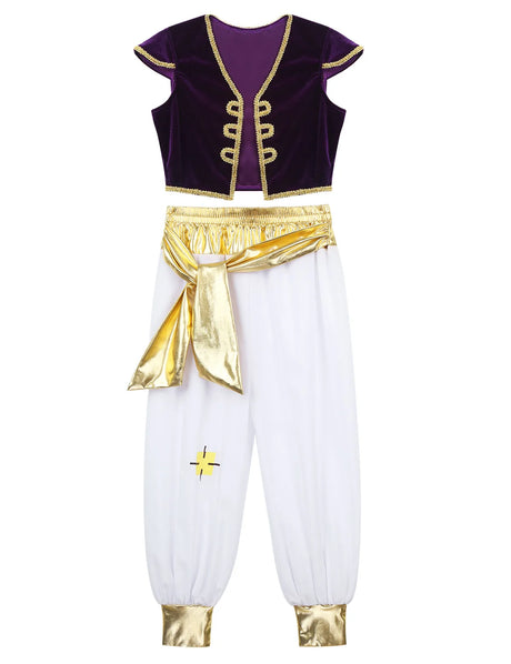 Aladdin Costume Kids Boys Arabian Prince Costume