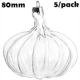 5 Pieces x DIY Paintable Fillable Christmas Decoration Glass Ornaments 110*50mm