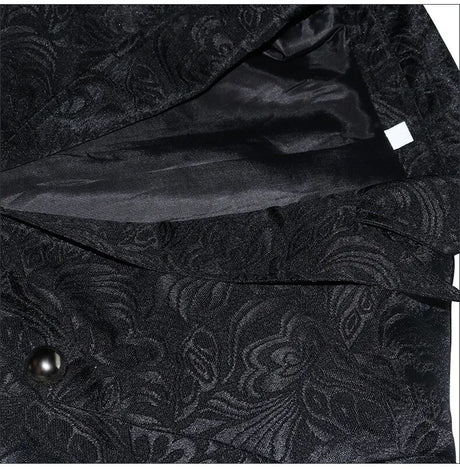 Mens Steampunk Victorian Gothic Jacquard Tailcoat Jacket Stage Performance Costumes