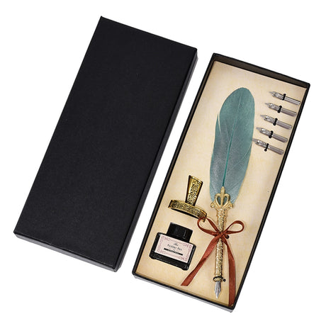Calligraphy Feather Quill Fountain Pen Set Gift Box.