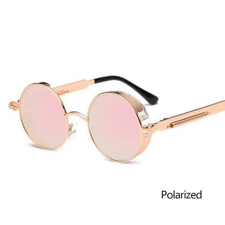 Leon's Round Polarised Sunglasses Steampunk UV400