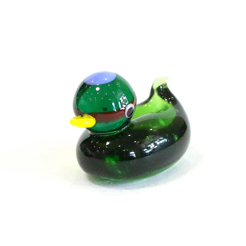 Glass Duck Mini Figurines Tea Pets