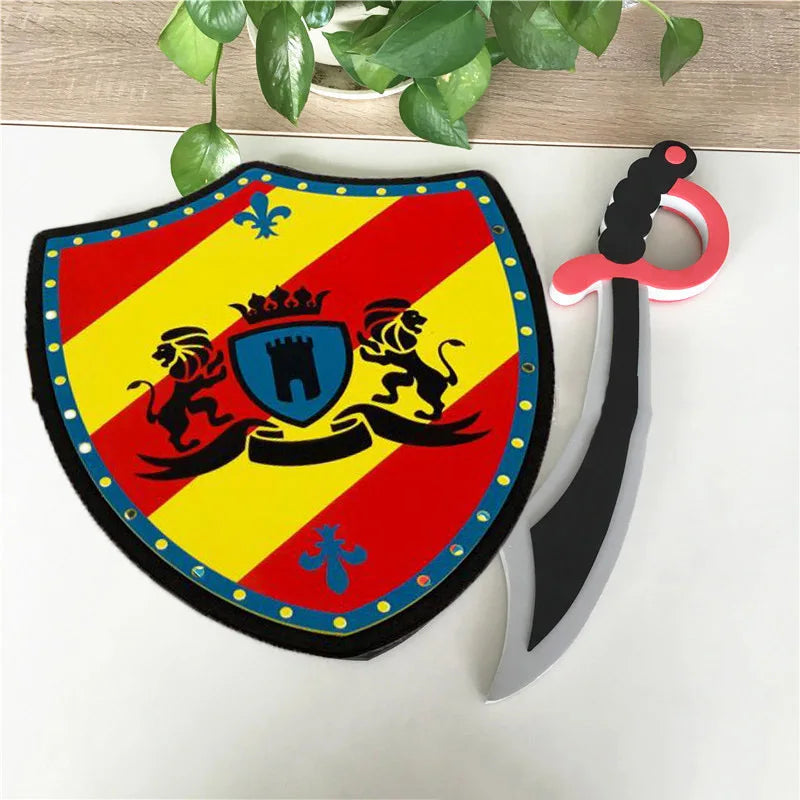 Medieval Sword & Shield Set Soft Children Cosplay