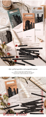 Poetry and Prose Word Sentence Stickers Art Journal Scrapbooking Stickers