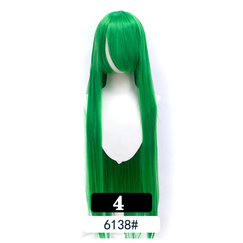 Extra Long Wavy or Straight Wigs with Full Bangs Heat Resistant
