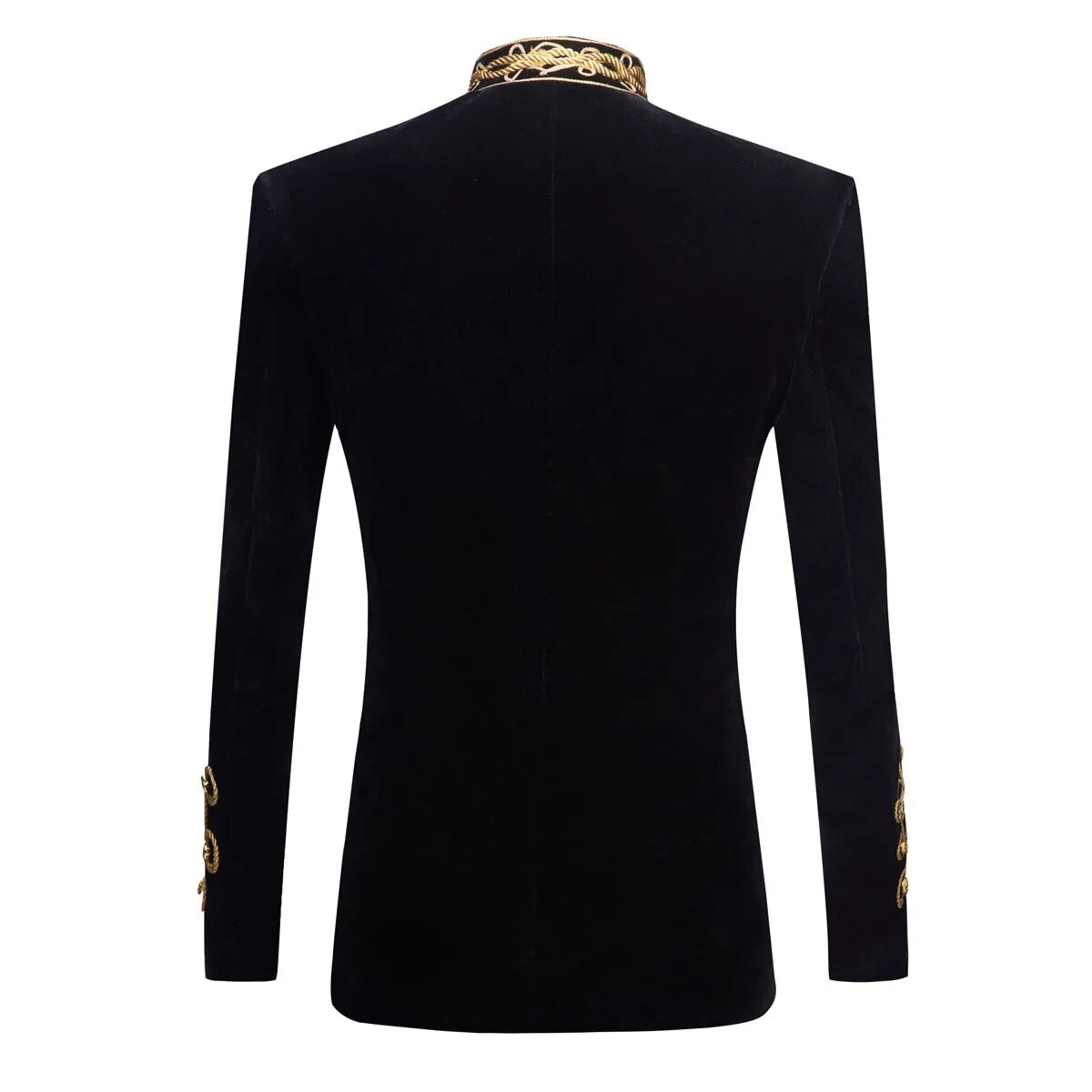 Mens Military Velvet Suit Blazer