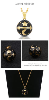 The Moon and The Stars Harmony Chime Ball Mexican Bola Necklace