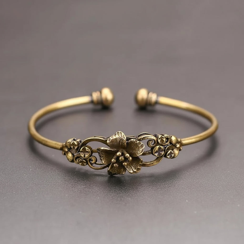 Pure Copper Flower Bangles